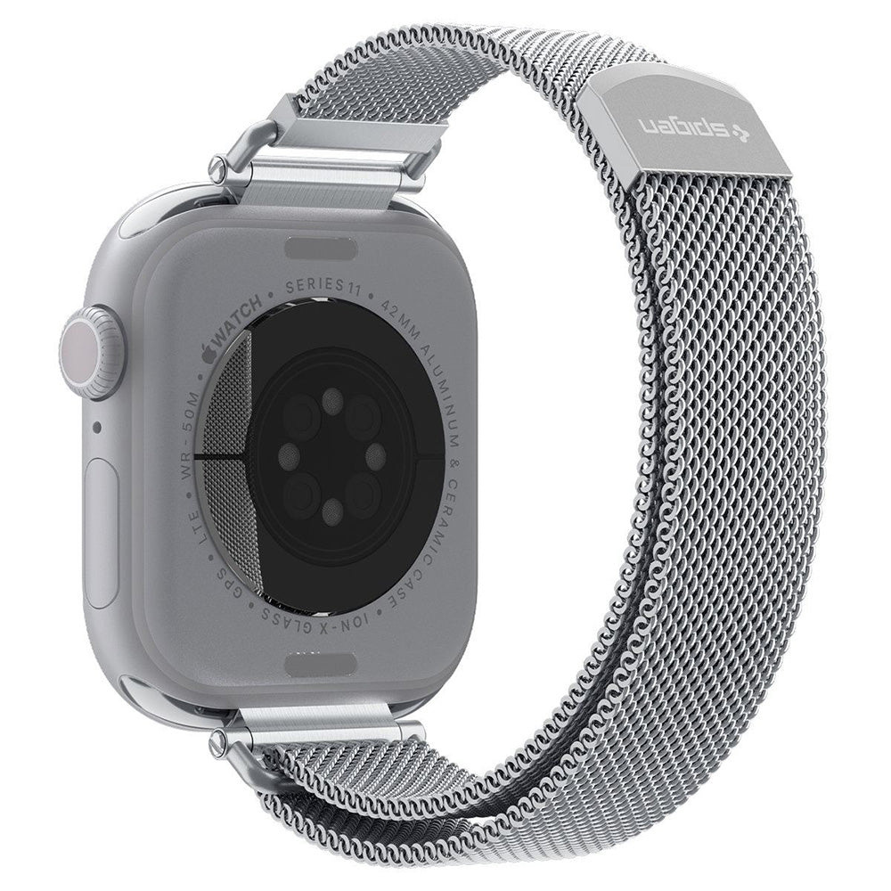 Spigen WBM4 remen za Apple Watch 42mm / 41mm / 40mm Series, Srebrna AMP10498