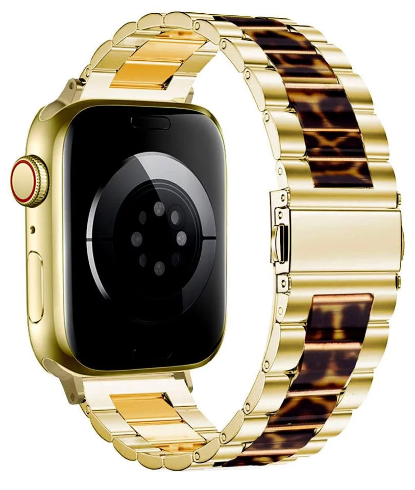 Remen Tech-Protect Modern Leopard za Apple Watch 42mm / 41mm / 40mm seriju, Zlatni