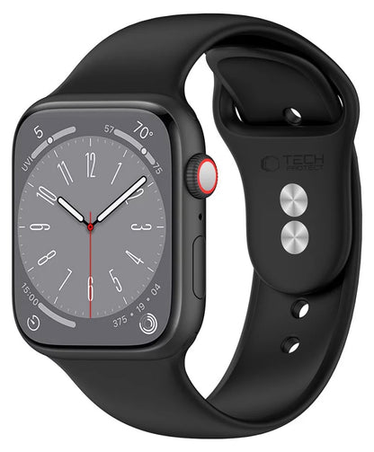 Remen Tech-Protect Silicone za Apple Watch 42mm / 41mm / 40mm Series, Crni