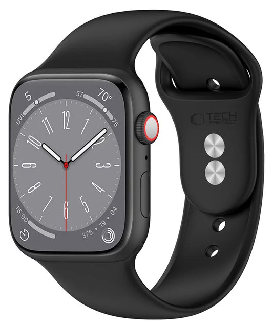 Remen Tech-Protect Silicone za Apple Watch 42mm / 41mm / 40mm Series, Crni