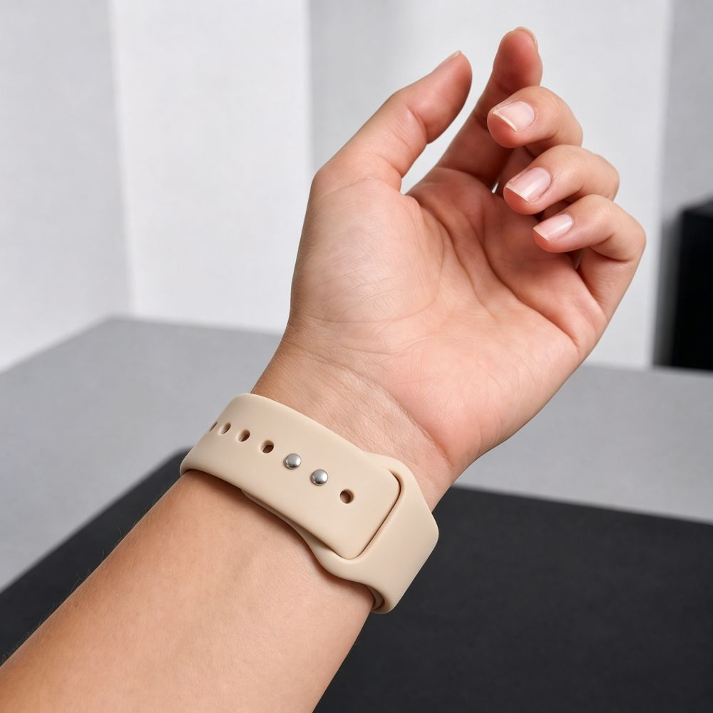 Tech-Protect silikonski remen za Apple Watch 49mm / 46mm / 45mm / 44mm serija, bež