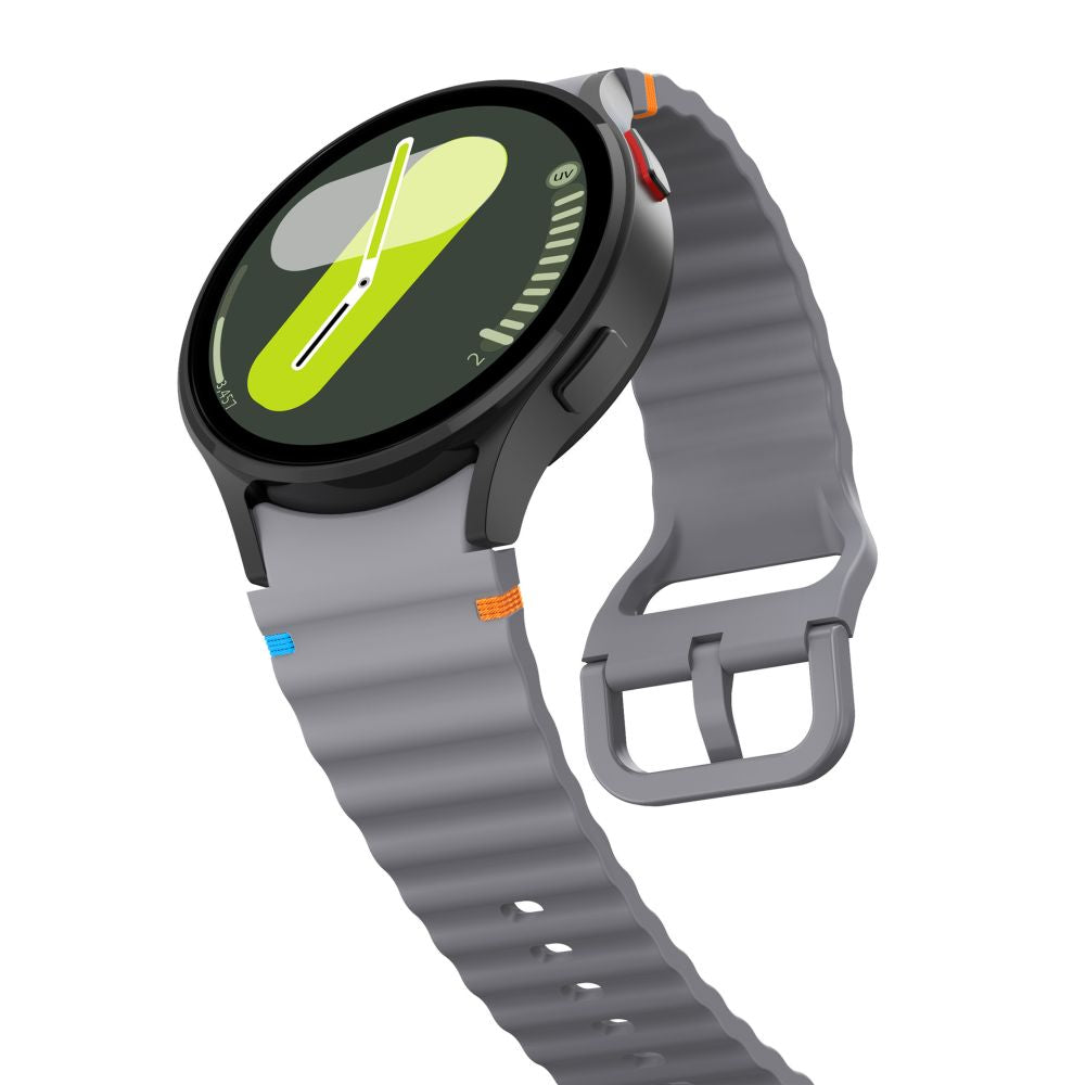 Remen Tech-Protect Silicone Sport za Samsung Galaxy Watch7 / Watch FE / Watch6 / Watch5 / Watch4 seriju, sivi