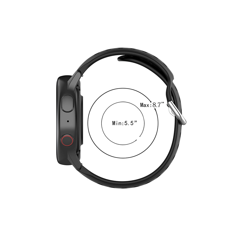 Techsuit W004 remen za Samsung Galaxy Watch / Huawei Watch Series, 20mm, Crni