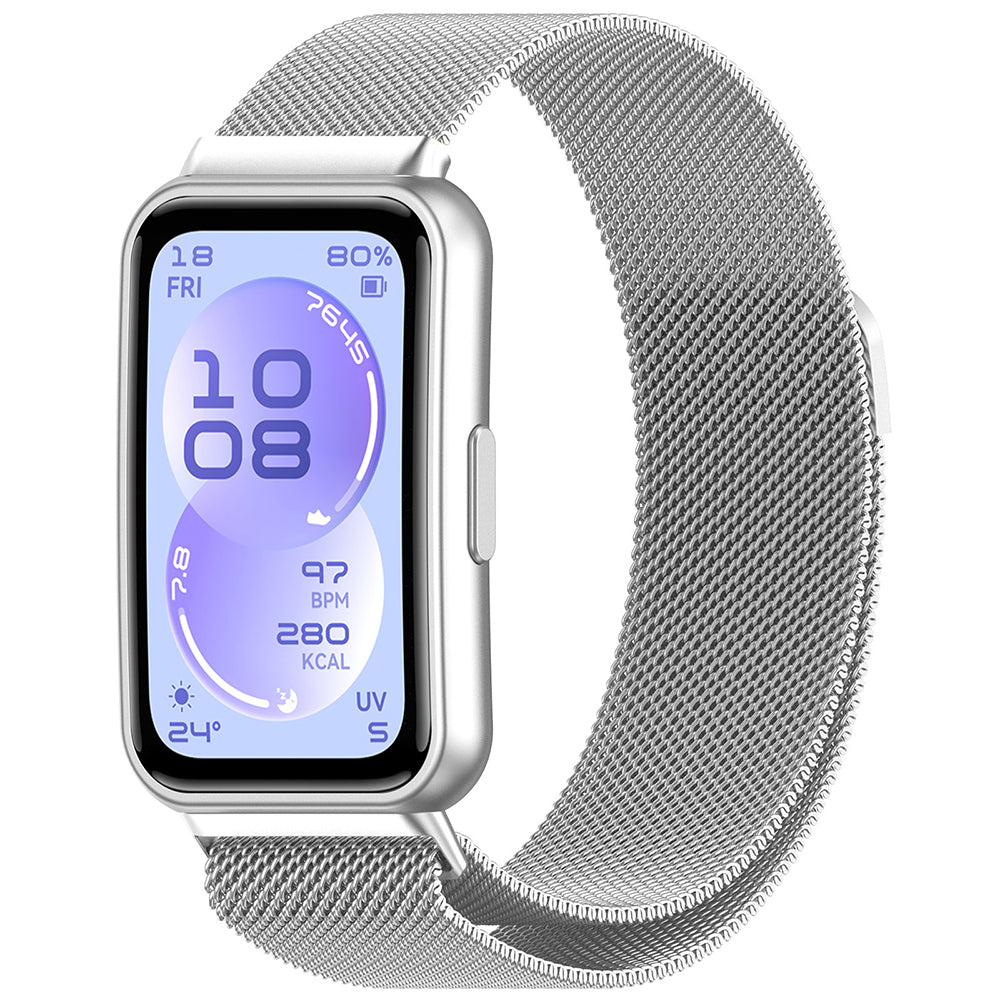 Curea Techsuit W009 za Huawei Band 11 / 11 Pro, Srebrna