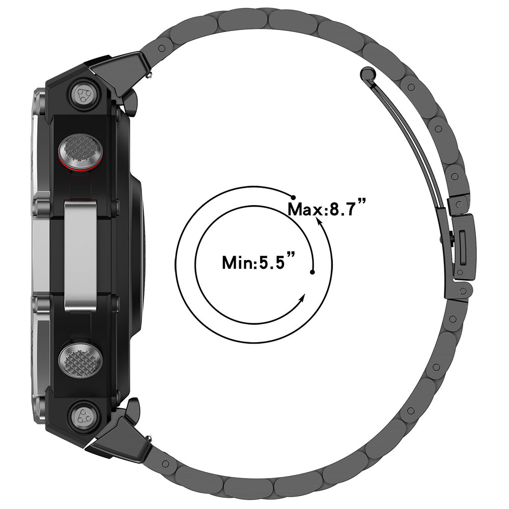 Remen Techsuit W010 za Amazfit T-Rex 3, Crni