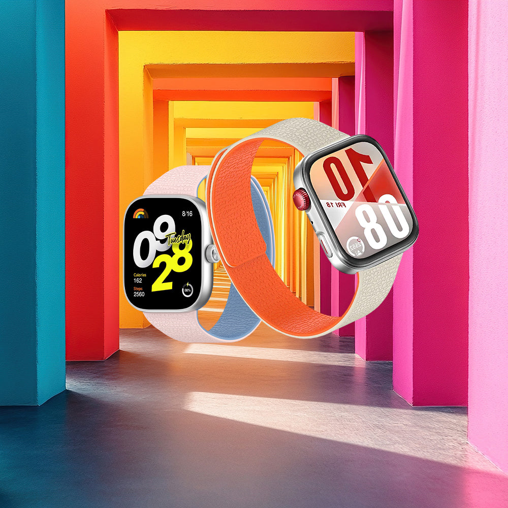 Remen Techsuit W016 za Xiaomi Smart Band / Watch Series, Bež Narančasta