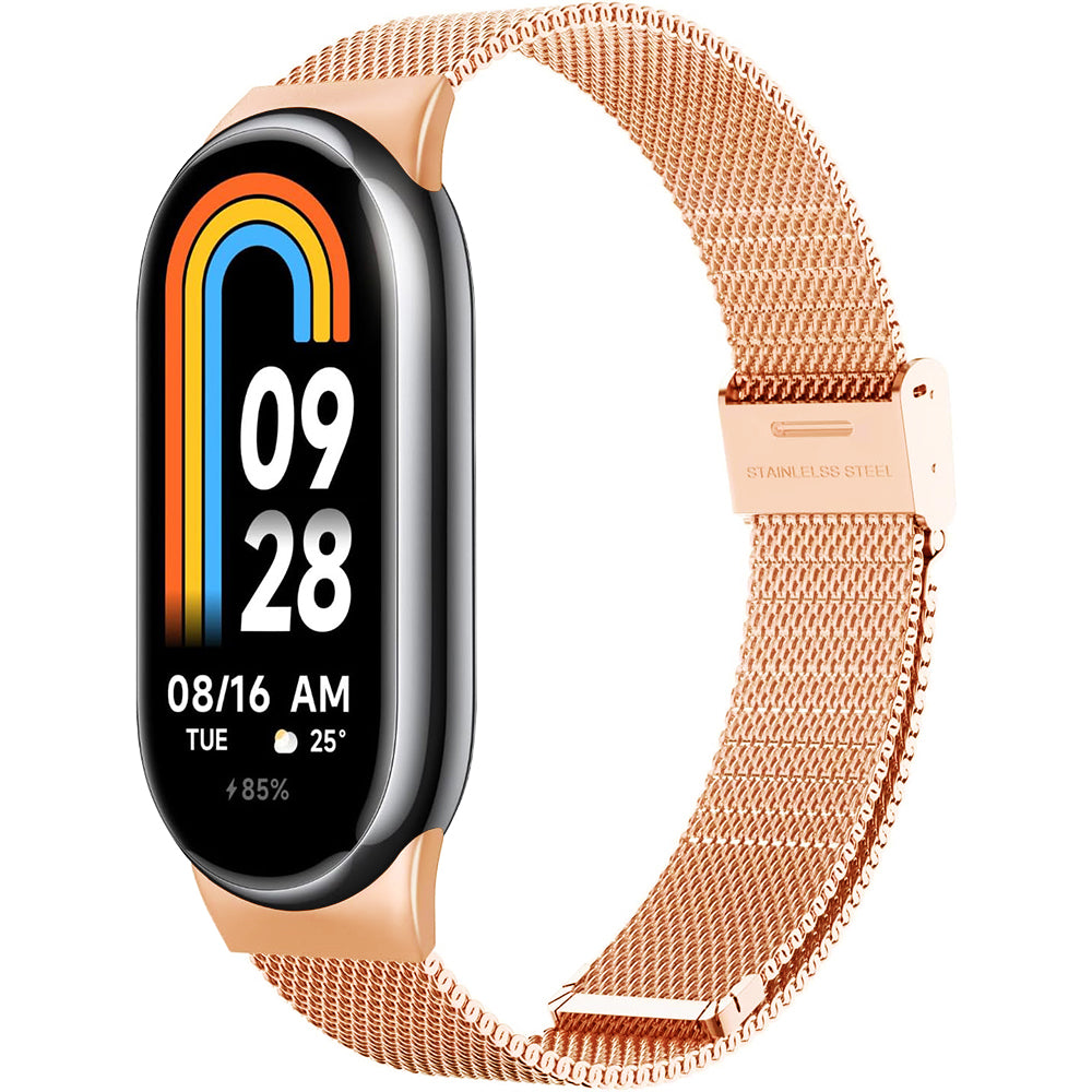 Remen Techsuit W022 za Xiaomi Smart Band 9 / 8, 15mm, Zlatno Roza