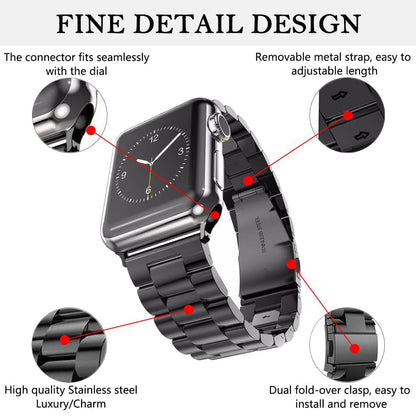 Remen Techsuit W036 za Apple Watch 42mm / 41mm / 40mm / 38mm seriju, Crni