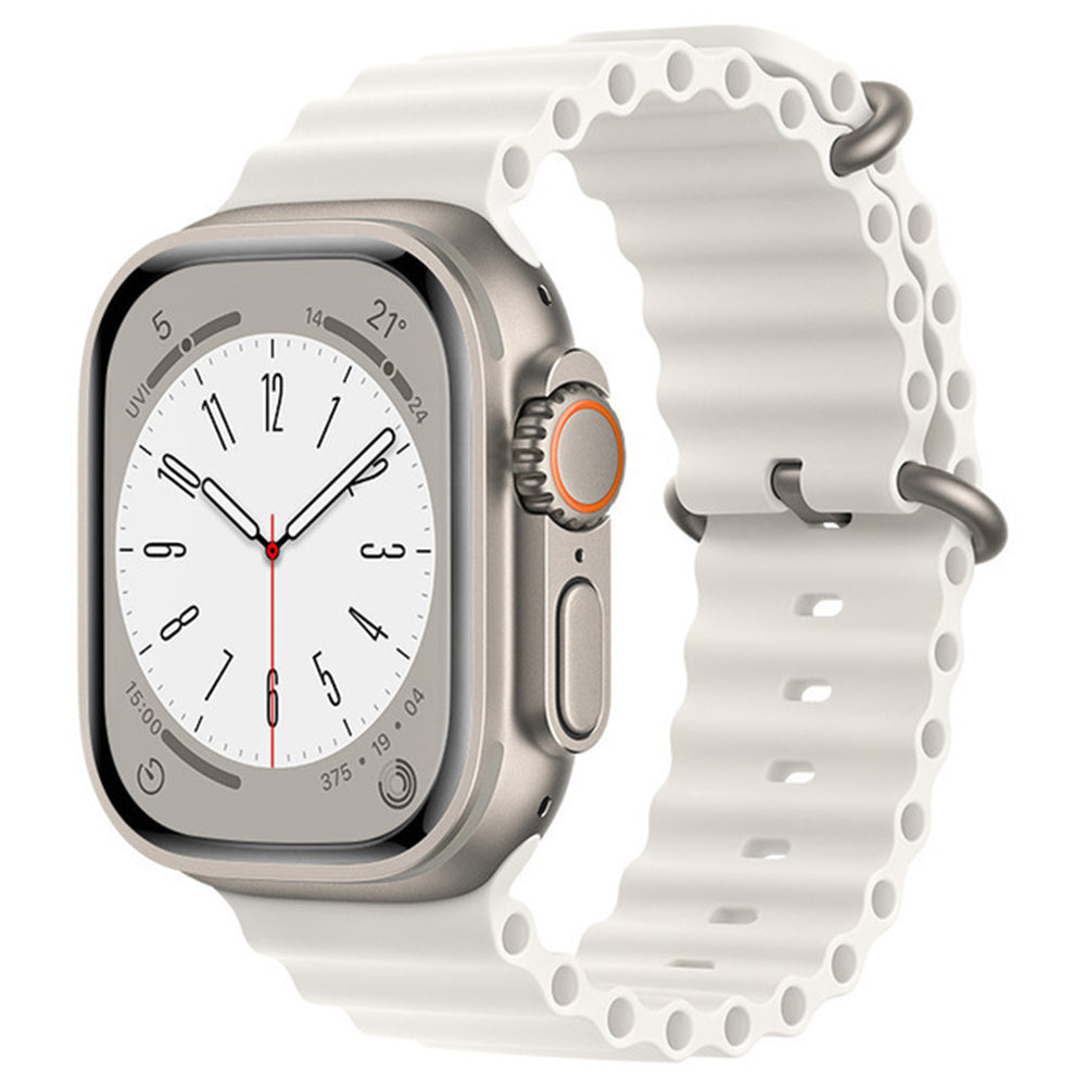 Techsuit remen W038 za Apple Watch 49mm / 46mm / 45mm / 44mm / 42mm Series, Bijela