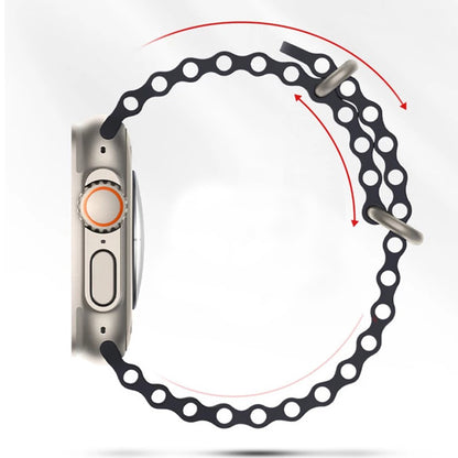 Techsuit remen W038 za Apple Watch 49mm / 46mm / 45mm / 44mm / 42mm Series, Bijela