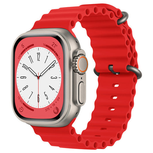 Techsuit W038 remen za Apple Watch 42mm / 41mm / 40mm / 38mm serije, crveni