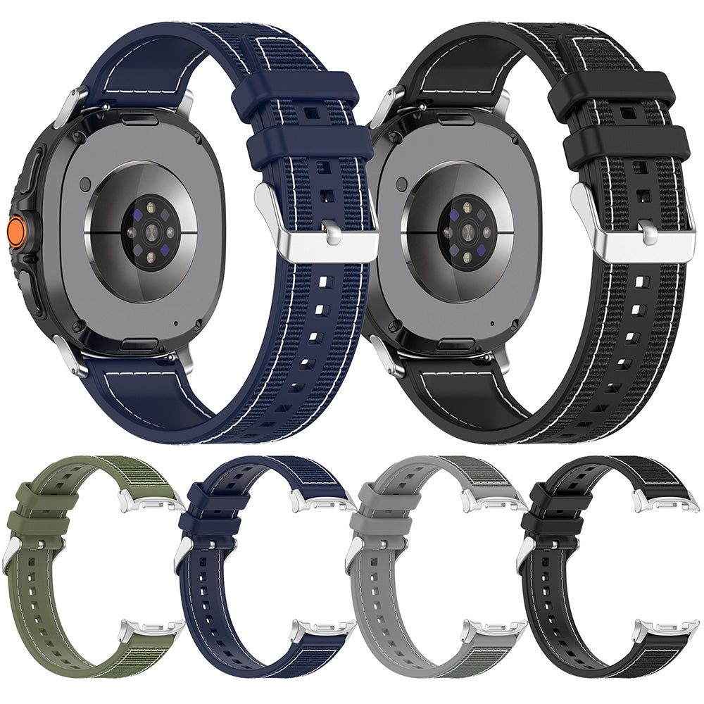 Techsuit W051 remen za Samsung Galaxy Watch 8 Classic / Watch8 44mm / Watch 8 40mm, Tamnoplava