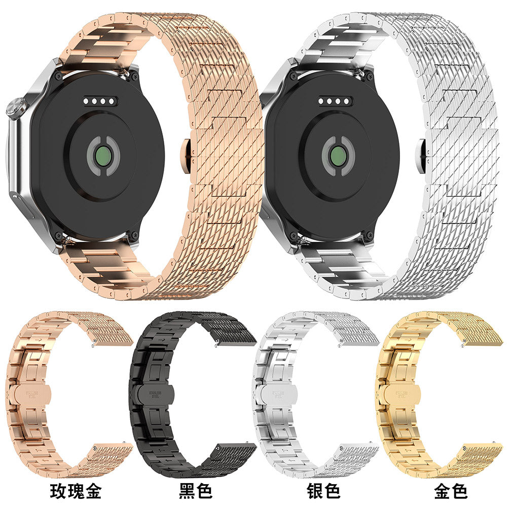 Curea Techsuit W052 za Huawei Watch / Xiaomi Watch Series, 22mm, Zlatno-roza