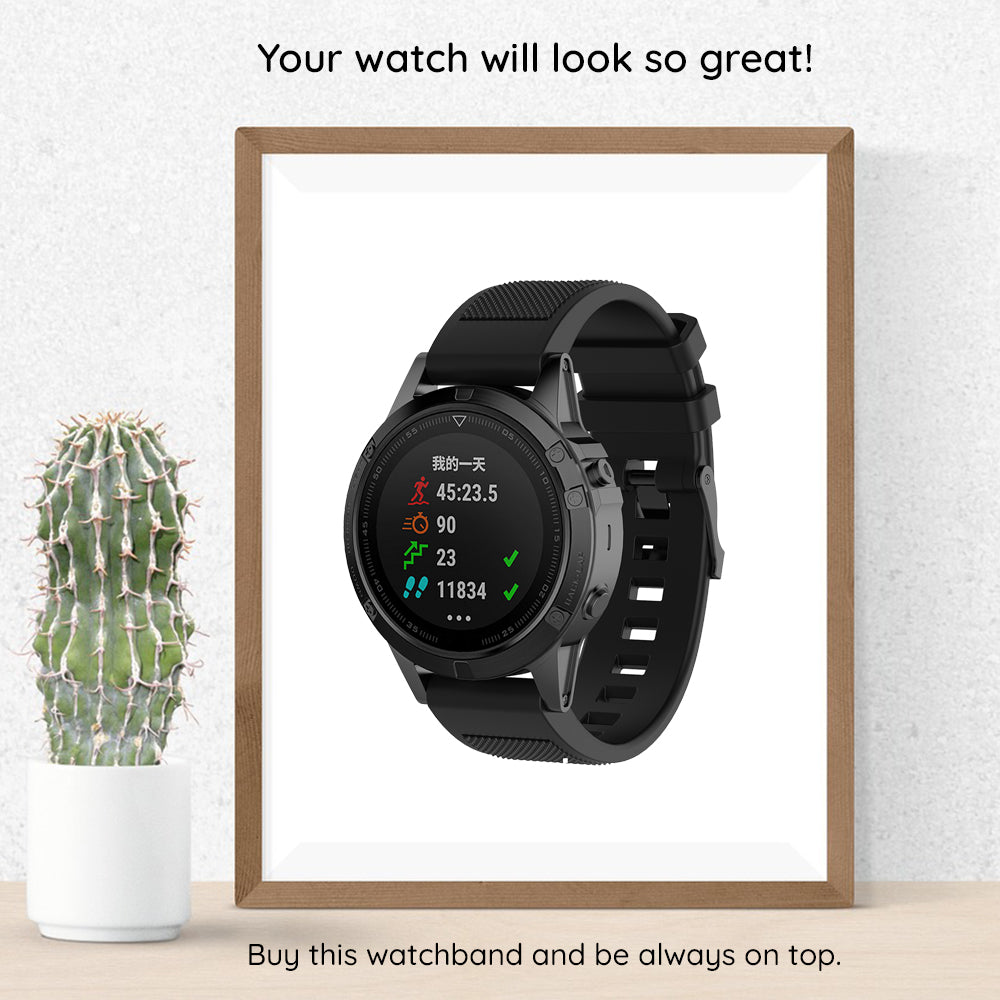 Remen Techsuit W058 za Garmin Instinct / Approach / Fenix seriju satova, 20mm, Crni
