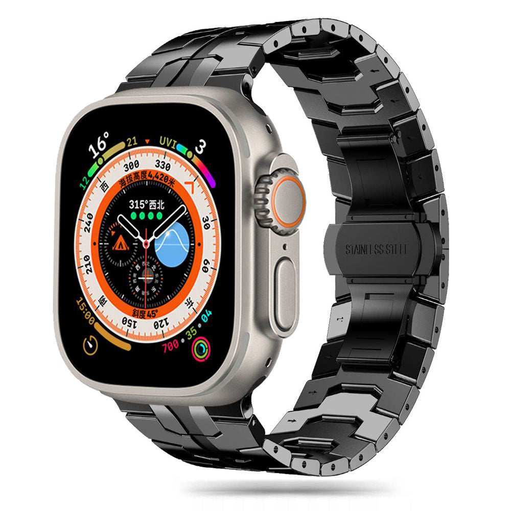 Remen Techsuit W063 za Apple Watch 49mm / 46mm / 45mm / 44mm / 42mm serije, Crni
