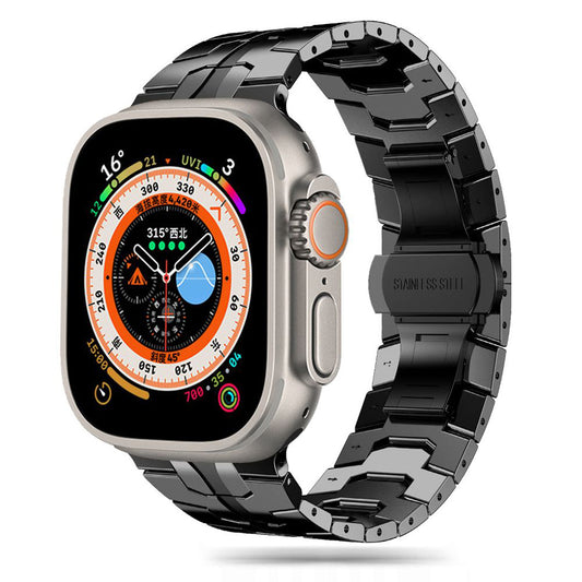 Remen Techsuit W063 za Apple Watch 49mm / 46mm / 45mm / 44mm / 42mm serije, Crni