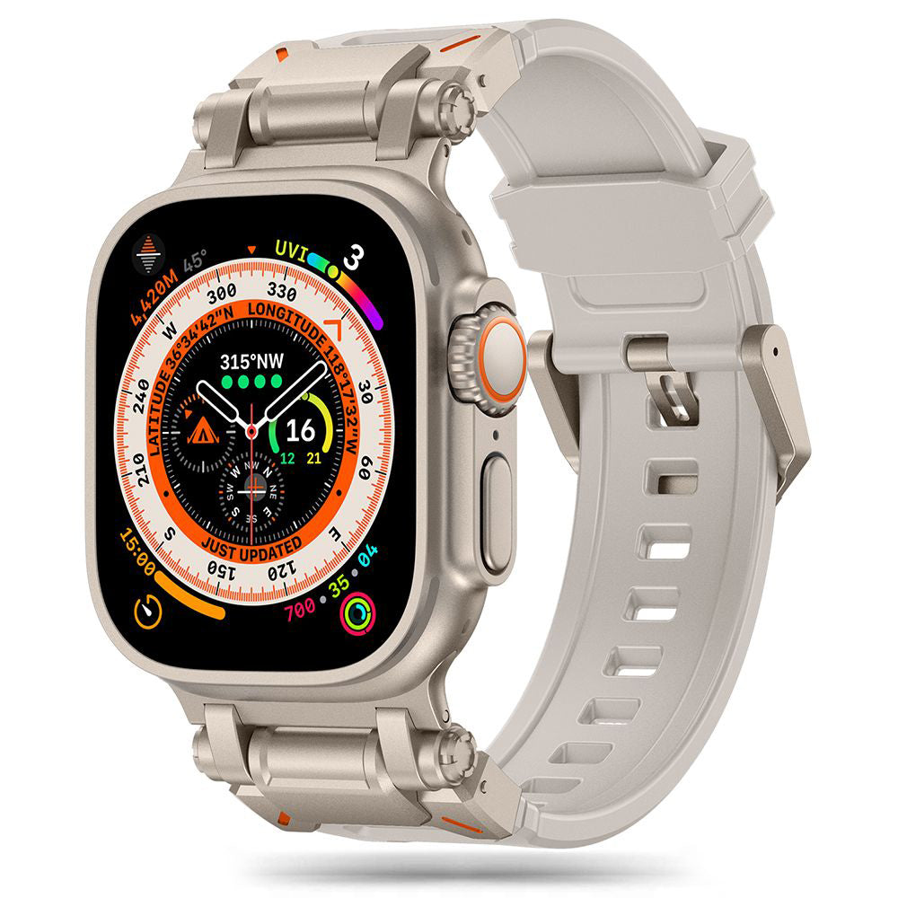 Remen Techsuit W064 za Apple Watch 49mm / 46mm / 45mm / 44mm / 42mm serije, Srebrni