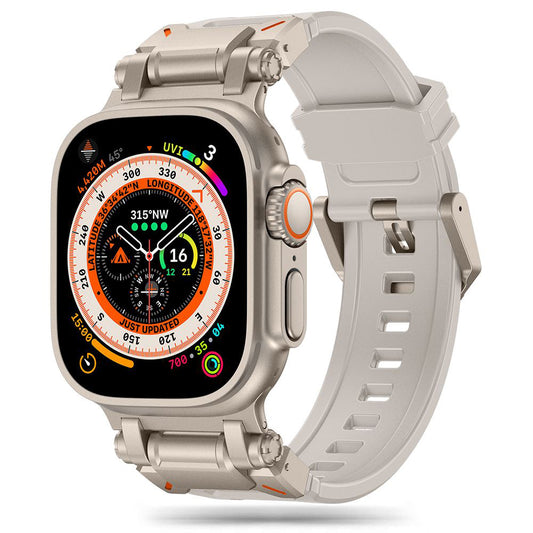 Remen Techsuit W064 za Apple Watch 49mm / 46mm / 45mm / 44mm / 42mm serije, Srebrni