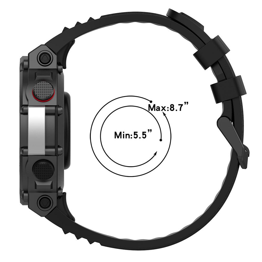 Remen Techsuit W067 za Amazfit T-Rex 2, Crni