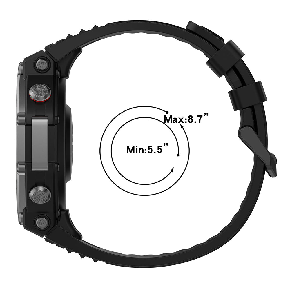 Remen Techsuit W067 za Amazfit T-Rex 3, Crni