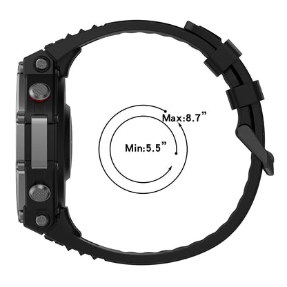 Remen Techsuit W067 za Amazfit T-Rex 3, Crni