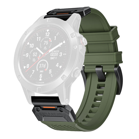 Remen Techsuit W068 za Garmin Watch Fenix / Forerunner / Approach seriju, 22mm, Crno-zeleni