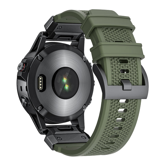Remen Techsuit W068 za Garmin Watch Fenix / Forerunner / Approach seriju, 22mm, Crno-zeleni