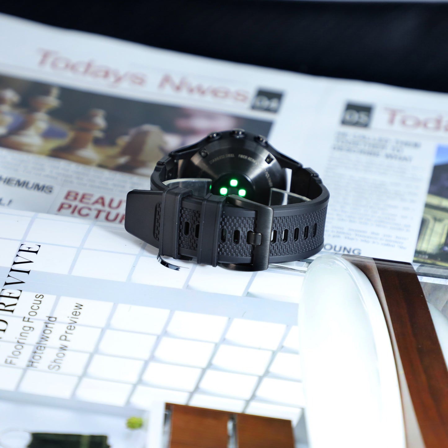 Remen Techsuit W068 za Garmin Watch Fenix / Forerunner / Approach seriju, 22mm, Crno-zeleni