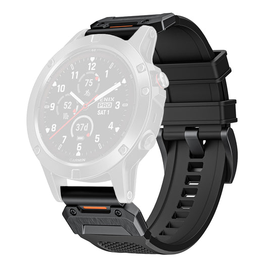 Techsuit W068 remen za Garmin Watch Fenix Series, 26mm, Crna