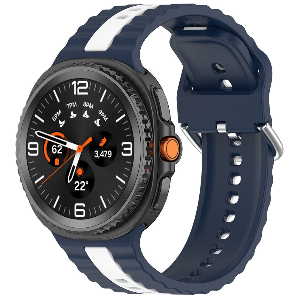 Remen Techsuit W078 za Samsung Galaxy Watch 8 Classic / Watch8 44mm / Watch 8 40mm, Tamnoplavi