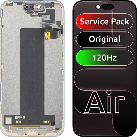 Zaslon s dodirnim zaslonom Apple iPhone 17 Air, s okvirom, crni, Service Pack 661-55240