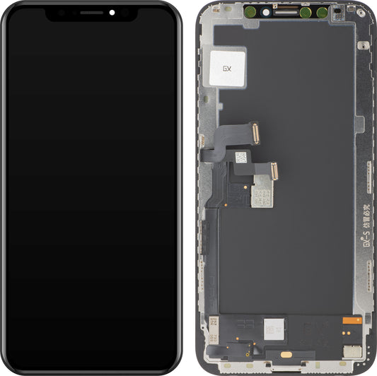 Zaslon s dodirnim ekranom GX za Apple iPhone XS, s okvirom, OLED verzija, crni
