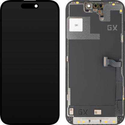 Zaslon s dodirnim ekranom GX za Apple iPhone 14 Pro, s okvirom, OLED IC Movable verzija, crni