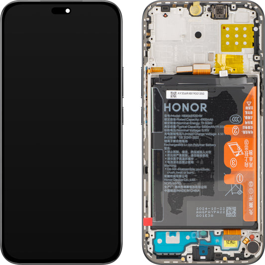 Display s dodirnim zaslonom Honor X8c, s okvirom i baterijom, Crni (Midnight Black), Service Pack 0235AMXP