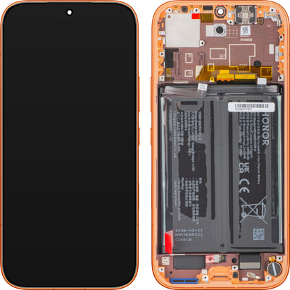 Zaslon s dodirnim zaslonom Honor 600, s okvirom i baterijom, narančasti, Service Pack 0235ATSP