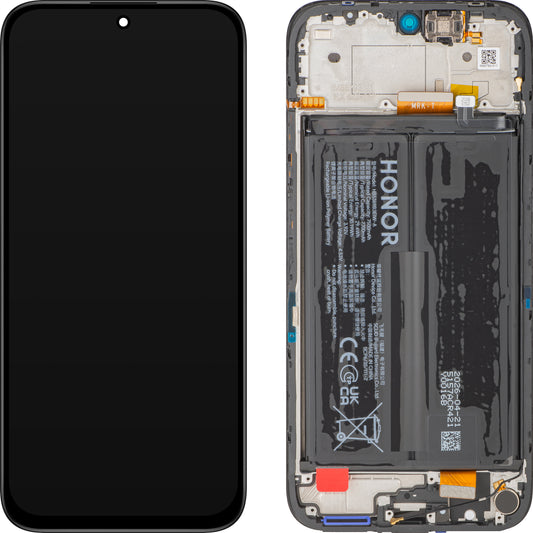Zaslon s dodirnim zaslonom Honor 600 Smart, s okvirom i baterijom, crni (Velvet Black), Service Pack 0235AUEV