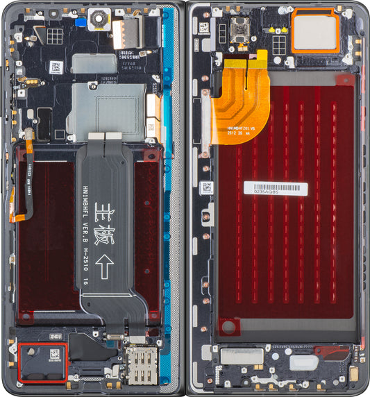 Display s Touchscreenom Honor Magic V5, s Okvirom, Pod Inner, Crni, Service Pack 0235AQBS