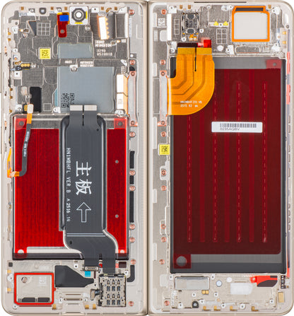 Display s Touchscreenom Honor Magic V5, s Okvirom, Pod Inner, Bijela (Ivory White), Service Pack 0235AQBV