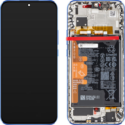 Zaslon s dodirnim ekranom Huawei nova 12s, s okvirom i baterijom, plavi, servisni paket 02356BMY