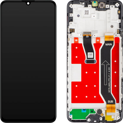 Zaslon s dodirnim ekranom Huawei nova Y72, s okvirom, crni, Service Pack 02356ACK
