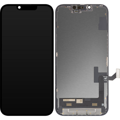 Zaslon s dodirnim zaslonom JK za Apple iPhone 14, s okvirom, OLED IC Movable verzija, Crna