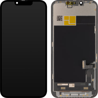 Zaslon s dodirnim zaslonom JK za Apple iPhone 13, s okvirom, OLED IC Movable verzija, Crna