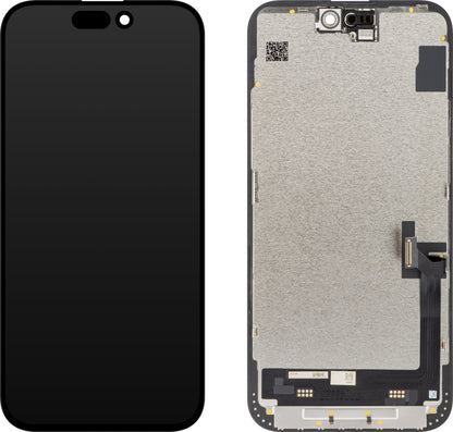 Zaslon s dodirnim ekranom JK za Apple iPhone 15 Plus, s okvirom, LCD In-Cell verzija, crni