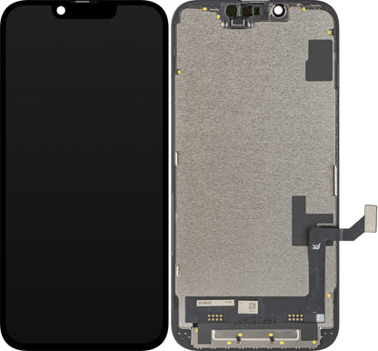 Zaslon s dodirnim zaslonom JK za Apple iPhone 16e, s okvirom, LCD In-Cell IC Movable verzija, Crna