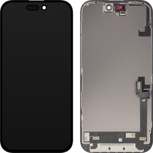 Zaslon s dodirnim zaslonom JK za Apple iPhone 16, s okvirom, LCD In-Cell IC Movable verzija, Crna