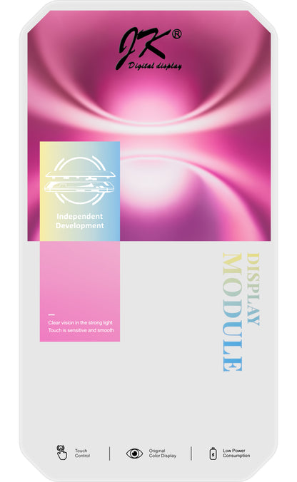 Zaslon s dodirnim zaslonom JK za Apple iPhone 16 Plus, s okvirom, LCD In-Cell IC Movable verzija, Crna