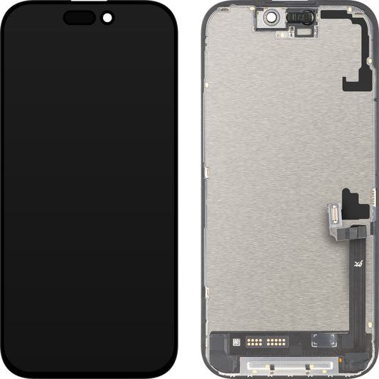 Zaslon s dodirnim zaslonom JK za Apple iPhone 17, s okvirom, verzija LCD In-Cell IC Movable, crna