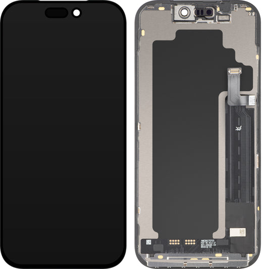 Zaslon s dodirnim zaslonom JK za Apple iPhone 17 Pro, s okvirom, verzija LCD In-Cell IC Movable, crna