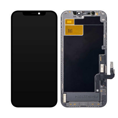 Display s dodirnim zaslonom JK za Apple iPhone 12 / 12 Pro, s okvirom, LCD In-Cell verzija, crni