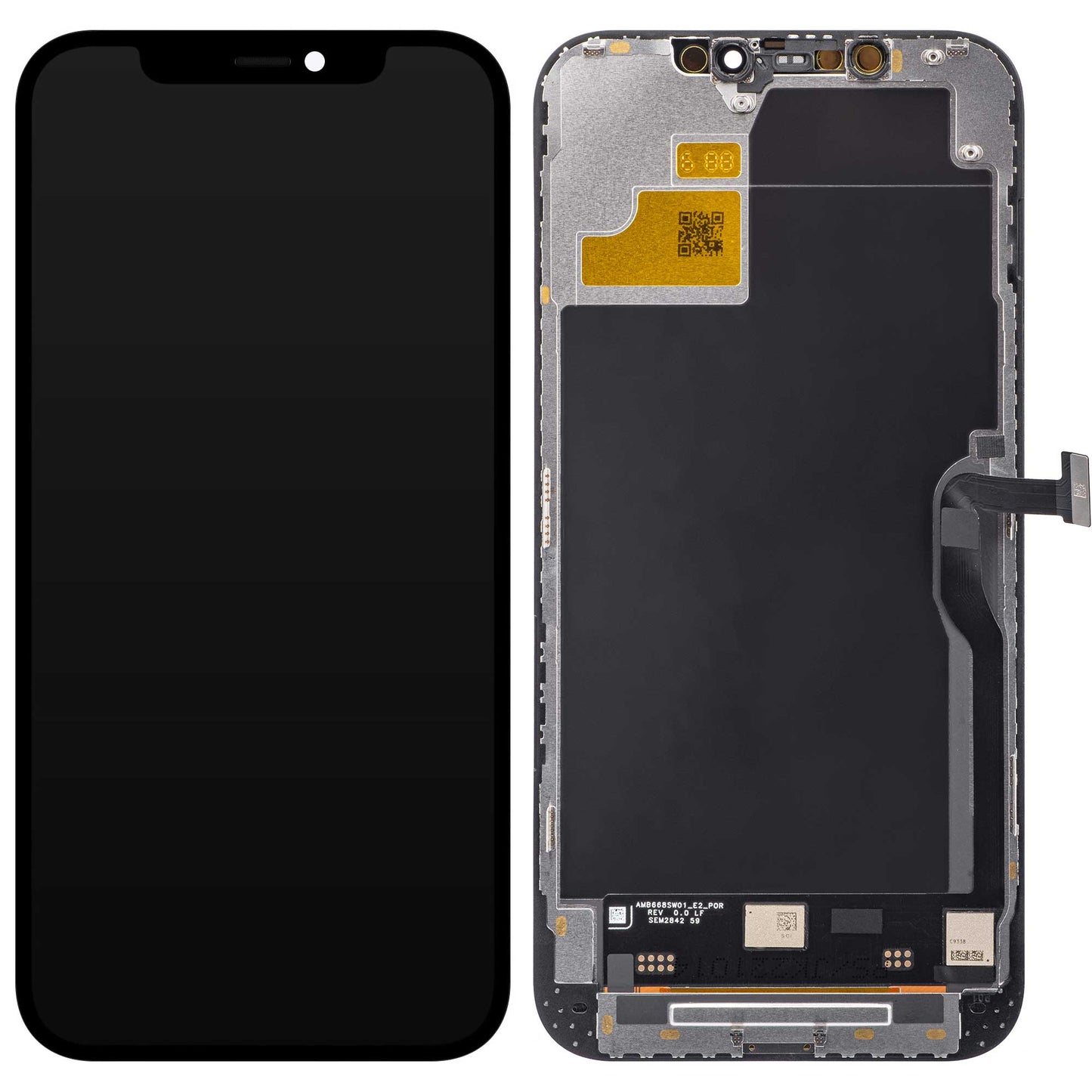Display s Touchscreenom JK za Apple iPhone 12 Pro Max, s okvirom, LCD In-Cell IC Movable verzija, Crni